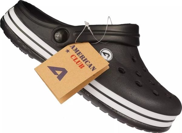American Club Męskie klapki basenowe American Club NH-01/24 czarne 42. Czarne klapki i japonki męskie American CLUB, bez wzorów. Za 36.00 zł.