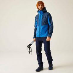 Kurtka męska softshell wodoodporny Hewitts. Niebieskie kurtki softshell męskie Regatta, l, bez wzorów, z softshellu, bez kaptura, trekkingowe. W wyprzedaży za 349.99 zł.