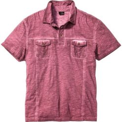 Shirt polo z efektem wytarcia bonprix czerwony klonowy. Czerwone koszulki polo męskie bonprix, polo. Za 59.99 zł.