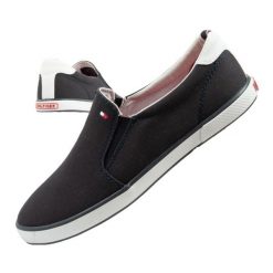 Buty sportowe trampki do chodzenia wsuwane męskie Tommy Hilfiger. Niebieskie buty sportowe na co dzień męskie Tommy Hilfiger, m, bez wzorów, sportowe, bez ramiączek, bez kaptura, trekkingowe. Za 158.00 zł.