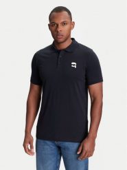 KARL LAGERFELD Polo 745710 553224 Granatowy Regular Fit. Niebieskie koszulki polo męskie KARL LAGERFELD, m, bez wzorów, z bawełny, bez kołnierzyka, bez ramiączek. Za 499.99 zł.