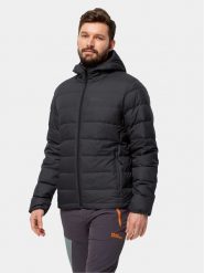 Jack Wolfskin Kurtka puchowa Ather Down Hoody 1207671 Czarny Regular Fit. Czarne kurtki outdoor męskie Jack Wolfskin, l, bez wzorów, z puchu, bez kaptura, outdoorowe. Za 759.99 zł.