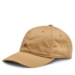Czapka z daszkiem Tommy Hilfiger. Brązowe czapki męskie Tommy Hilfiger, bez wzorów. Za 129.99 zł.