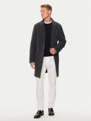 Tommy Hilfiger Płaszcz wełniany MW0MW36611 Szary Regular Fit. Szare płaszcze męskie Tommy Hilfiger, na zimę, m, bez wzorów, z wełny, bez kaptura. Za 1,799.00 zł.