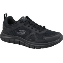 Buty do chodzenia męskie Skechers Trackscloric. Czarne buty do biegania męskie Skechers, bez wzorów, z materiału, bez zapięcia, do biegania. Za 249.99 zł.