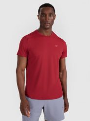4F Koszulka treningowa szybkoschnąca męska - czerwona XXL. Czerwone t-shirty sportowe męskie 4f, m, bez wzorów, z elastanu, klasyczne, bez ramiączek. Za 129.99 zł.