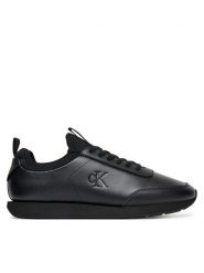 Calvin Klein Sneakersy Retro Runner Sock Laceup Lth YM0YM01362 Czarny. Czarne buty sportowe na co dzień męskie Calvin Klein, m, bez wzorów, ze skóry, retro, bez ramiączek, bez kaptura. Za 369.99 zł.