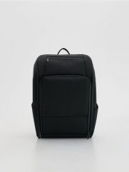 Pojemny plecak z uchwytem - czarny. Czarne plecaki męskie Reserved, bez wzorów. Za 179.99 zł.