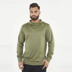 Bluza techniczna treningowa MUZO. Zielone bluzy nierozpinane męskie Legea, m, bez wzorów, z poliesteru, sportowe, bez ramiączek, bez kaptura. W wyprzedaży za 88.50 zł.