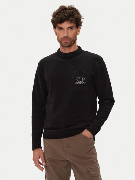 C.P. Company Sweter 19CMKN061A110432A Czarny Regular Fit. Czarne kardigany męskie C.P. Company, bez wzorów, z bawełny, bez kołnierzyka, bez ramiączek. Za 809.99 zł.
