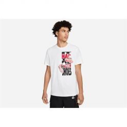 Koszulka sportowa męska Nike Air Jordan. Białe t-shirty sportowe męskie Nike, m, bez wzorów, z bawełny, sportowe, bez ramiączek. Za 239.99 zł.