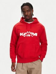 Kappa Bluza Nhayma 341V57W Czerwony Regular Fit. Czerwone bluzy nierozpinane męskie Kappa, m, bez wzorów, z bawełny, bez ramiączek, bez kaptura. Za 259.99 zł.