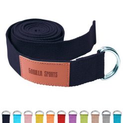 Pasek do jogi czarny. Czarne paski męskie Gorilla Sports, bez wzorów, sportowe. Za 39.99 zł.