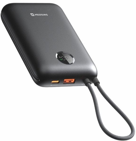 Swissten Voltbox 35W Power Bank 20000 mAh with Built-In Cables USB-C and Lightning. Powerbanki SWISSTEN. Za 187.06 zł.