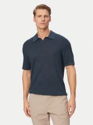Calvin Klein Polo LV04LF313G Niebieski Regular Fit. Niebieskie koszulki polo męskie Calvin Klein, m, bez wzorów, z wiskozy, bez kołnierzyka, bez ramiączek. Za 449.99 zł.