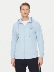 Jack & Jones Bluza Simon 12269366 Błękitny Standard Fit. Niebieskie bluzy rozpinane męskie Jack & Jones, m, bez wzorów, z syntetyku, bez ramiączek, bez kaptura. Za 99.99 zł.