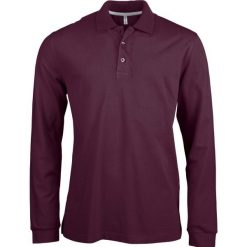 Koszulka polo z długim rękawem Kariban. Brązowe koszulki męskie z długim rękawem KARIBAN, m, bez wzorów, eleganckie, bez kołnierzyka, bez ramiączek. Za 125.00 zł.