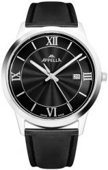 Zegarek męski Appella L12005.5264Q czarny. Czarne zegarki męskie Appella. Za 1,170.00 zł.