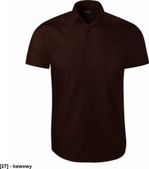 MALFINI Flash 260 - ADLER - Koszula męska, 105 g/m, 60 % bawełna, 40 % poliester - kawowy 2XL. Koszule męskie Malfini, m, bez wzorów, z bawełny, bez kołnierzyka, bez ramiączek. Za 76.53 zł.