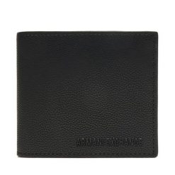 Portfel Armani Exchange. Czarne portfele męskie Armani Exchange, bez wzorów. Za 329.99 zł.