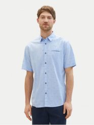 Tom Tailor Koszula 1040138 Niebieski Regular Fit. Niebieskie koszule męskie Tom Tailor, m, bez wzorów, z bawełny, bez kołnierzyka, bez ramiączek. Za 189.99 zł.