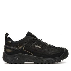 Trekkingi Keen. Czarne buty trekkingowe męskie Keen, bez wzorów, sportowe, bez obcasa, bez zapięcia. Za 629.99 zł.