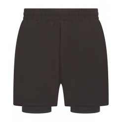Męskie Dwuwarstwowe Spodenki Sportowe. Brązowe szorty sportowe męskie TOMBO, bez wzorów, sportowe. Za 120.99 zł.
