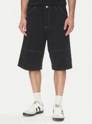 Jack & Jones Szorty materiałowe Owen 12278222 Czarny Baggy Fit. Czarne szorty męskie Jack & Jones, bez wzorów, z bawełny. Za 79.99 zł.
