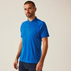 Męska koszulka polo Coolweave. Niebieskie koszulki polo męskie Regatta, m, bez wzorów, sportowe, bez kołnierzyka, bez ramiączek. Za 84.99 zł.