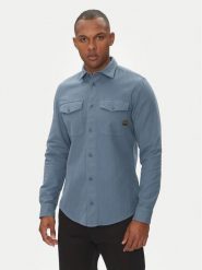G-Star Raw Koszula Marine D24963-D454 Niebieski Slim Fit. Niebieskie koszule męskie G-Star Raw, l, bez wzorów, z bawełny, bez kołnierzyka, bez ramiączek. Za 249.99 zł.