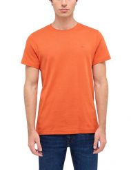 Męski T-Shirt Mustang Style Allen Burnt Ochre 1016268 7105. Brązowe t-shirty męskie Mustang, m, bez wzorów, bez kołnierzyka, bez ramiączek. Za 79.99 zł.