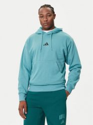 Adidas Bluza Essentials Feelcozy JX5659 Turkusowy Regular Fit. Niebieskie bluzy nierozpinane męskie ADIDAS, m, bez wzorów, z bawełny, bez ramiączek, bez kaptura. Za 159.99 zł.