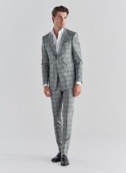 PAKO LORENTE – Szare spodnie garniturowe P21WF-6G-070-S. Szare eleganckie spodnie męskie Pako Lorente, bez wzorów, eleganckie. Za 99.99 zł.