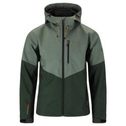 Kurtka wodoodporna Whistler Rodney. Zielone kurtki męskie Whistler, bez wzorów, z softshellu, bez kaptura, trekkingowe. Za 297.50 zł.