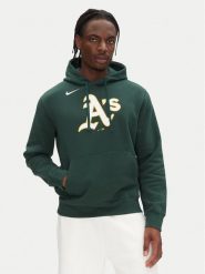 Nike Bluza NKDK-3EY-FZ-CKX Zielony Regular Fit. Zielone bluzy nierozpinane męskie Nike, m, bez wzorów, z bawełny, bez ramiączek, bez kaptura. Za 229.99 zł.