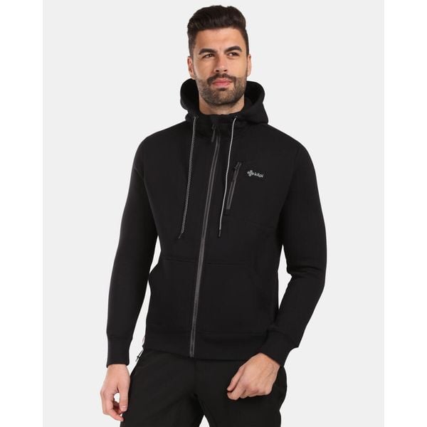 Męska bawełniana bluza z kapturem Kilpi DANILO-M. Czarne bluzy z kapturem męskie Kilpi, m, bez wzorów, z bawełny, z kapturem. Za 318.77 zł.
