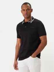 KARL LAGERFELD Polo 745010 562200 Czarny Regular Fit. Czarne koszulki polo męskie KARL LAGERFELD, l, bez wzorów, z bawełny, bez kołnierzyka, bez ramiączek. Za 539.99 zł.
