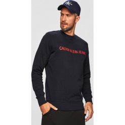 Calvin Klein Jeans - Bluza. Niebieskie bluzy nierozpinane męskie Calvin Klein Jeans, l, bez wzorów, z bawełny, bez ramiączek, bez kaptura. W wyprzedaży za 299.90 zł.