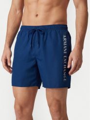 Armani Exchange Szorty kąpielowe XM000832 AF22573 UB131 Niebieski Regular Fit. Niebieskie kąpielówki męskie Armani Exchange, m, bez wzorów, z syntetyku. Za 319.99 zł.