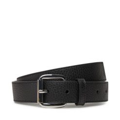 Pasek Męski Emporio Armani. Czarne paski męskie Emporio Armani, bez wzorów. Za 259.99 zł.