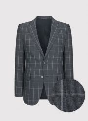 PAKO LORENTE – Casualowa szara marynarka w jasną kratę. Szare marynarki męskie Pako Lorente, m, bez wzorów. Za 399.99 zł.