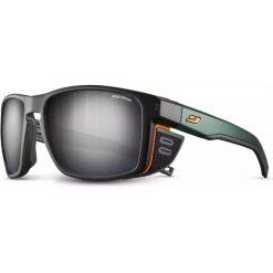 Okulary przeciwsłoneczne górskie JULBO SHIELD zielone | Spectron Cat 4. Brązowe okulary przeciwsłoneczne męskie JULBO, bez wzorów, sportowe. W wyprzedaży za 339.15 zł.
