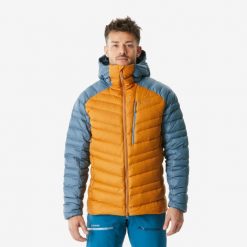 Kurtka puchowa męska Simond Alpinism. Brązowe kurtki męskie SIMOND, l, bez wzorów, z puchu, sportowe, bez ramiączek, bez kaptura. Za 499.99 zł.