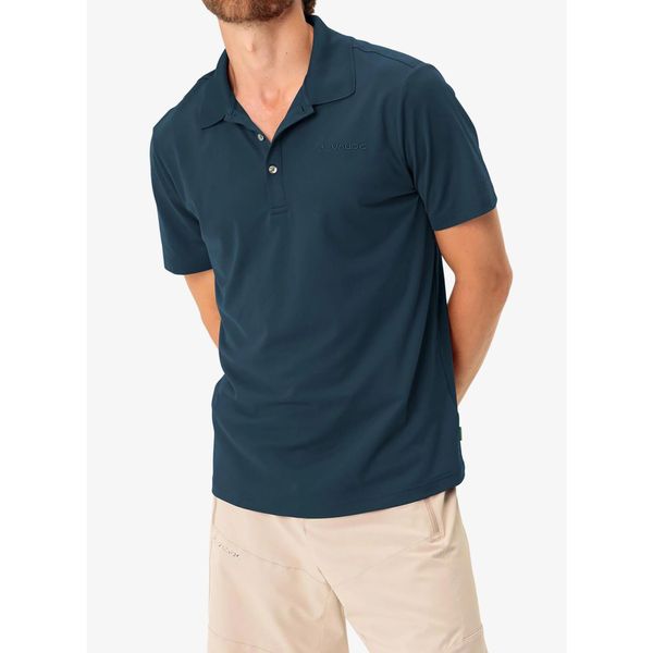 Polo VAUDE Essential. Niebieskie koszulki polo męskie Vaude, na lato, m, bez wzorów, bez kołnierzyka, bez ramiączek. Za 209.99 zł.