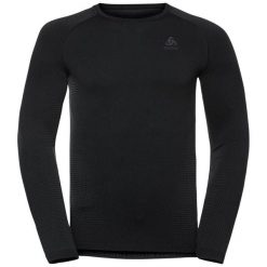 Longsleeve termoaktywny męski ODLO Performance Warm Bl Top Crew Neck. Czarne bielizna termoaktywna męska Odlo, m, bez wzorów, bez ramiączek, narciarskie. Za 311.25 zł.