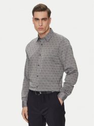 Guess Koszula M5GH65 WFXX1 Szary. Szare koszule męskie Guess, m, z aplikacjami, z bawełny, bez kołnierzyka, bez ramiączek. Za 209.99 zł.