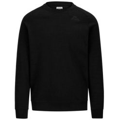 Bluza Kappa Caimali Swt. Czarne bluzy nierozpinane męskie Kappa, m, bez wzorów, casualowe, bez ramiączek, bez kaptura. Za 224.50 zł.