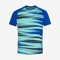 T-shirt męski TOPSPIN. Niebieskie t-shirty sportowe męskie Head, l, bez wzorów, sportowe, bez ramiączek. W wyprzedaży za 140.00 zł.