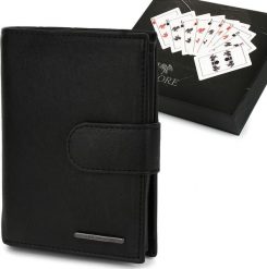 Beltimore Męski portfel skórzany czarny klasyczny RFiD Beltimore P96. Czarne portfele męskie Beltimore, bez wzorów. Za 69.99 zł.