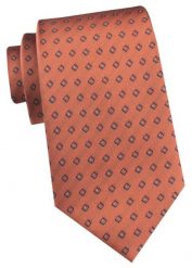 Krawat Męski - Angelo di Monti - Pomarańcz w Groszki. Krawaty i muchy męskie Angelo di Monti, bez wzorów, z tkaniny, eleganckie. Za 45.00 zł.